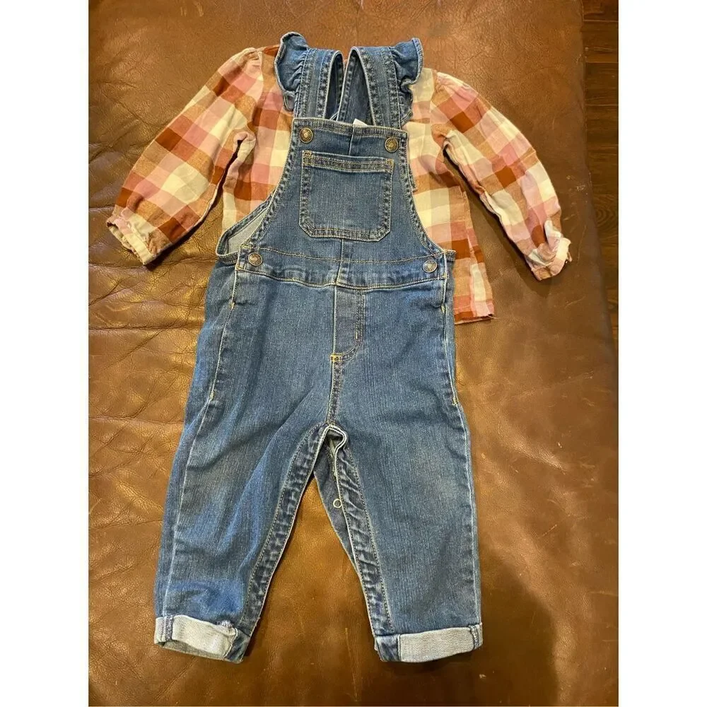 ✅Carter’s fall bundle thanksgiving overalls Sz 12 months